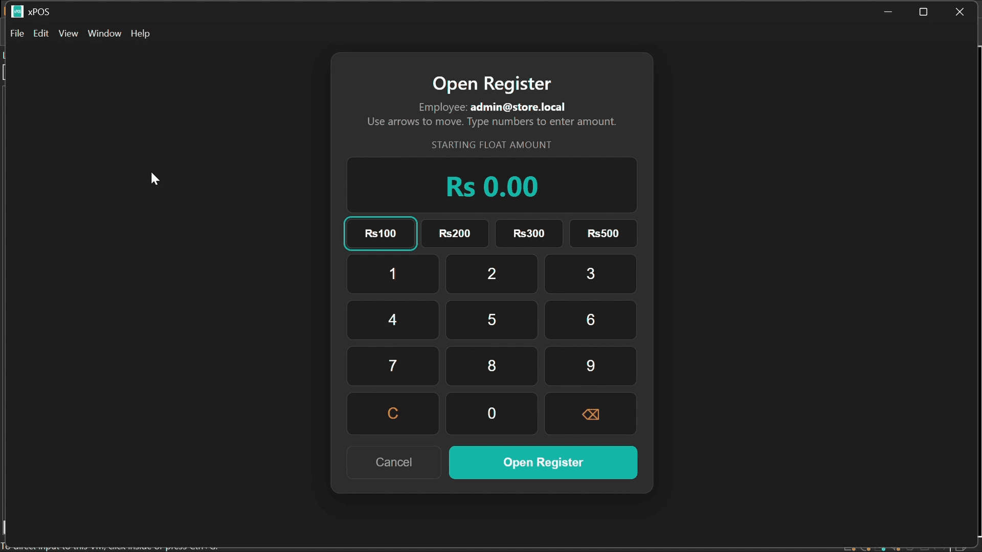 Unified POS screenshot